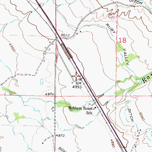 Topographic Map of Colterville (historical), MT