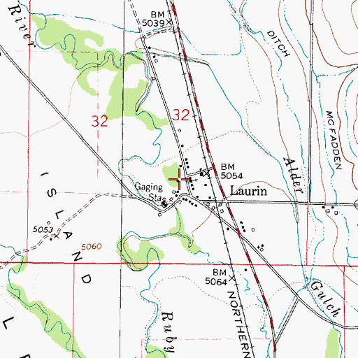Topographic Map of Saint Mary of the Assumption Parish, MT