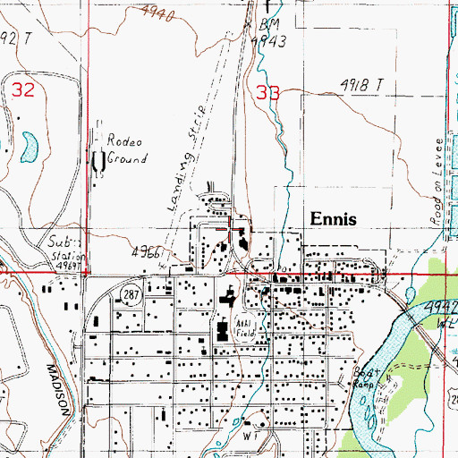 Topographic Map of Madison Valley Clinic, MT