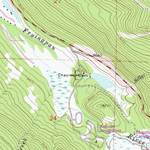 Topographic Map of Sellar Creek, CO