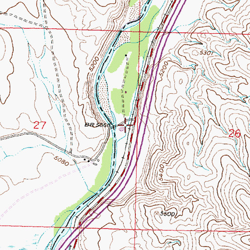 Topographic Map of Browns (historical), MT