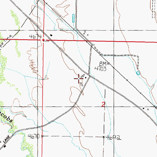 Topographic Map of Salisbury Post Office (historical), MT