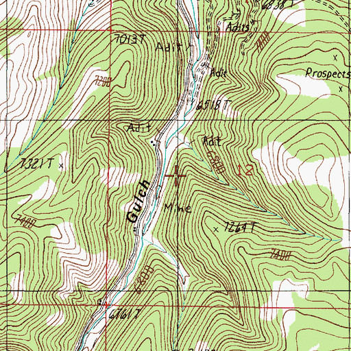 Topographic Map of Beartown (historical), MT