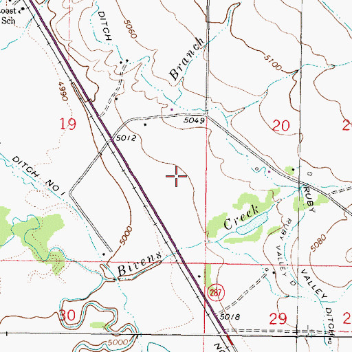 Topographic Map of Bagdad (historical), MT