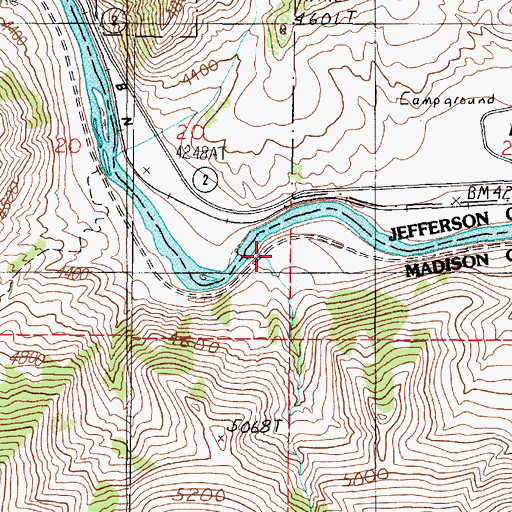 Topographic Map of Alcazar (historical), MT