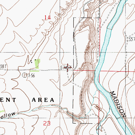 Topographic Map of Abe School (historical), MT
