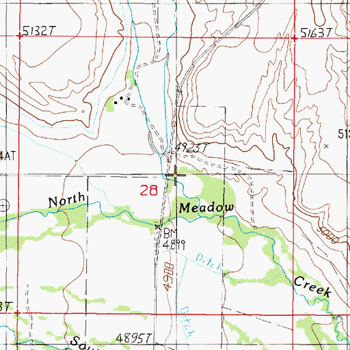 Topographic Map of Spalding Post Office (historical), MT