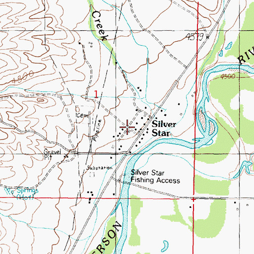 Topographic Map of Silver Star (historical), MT