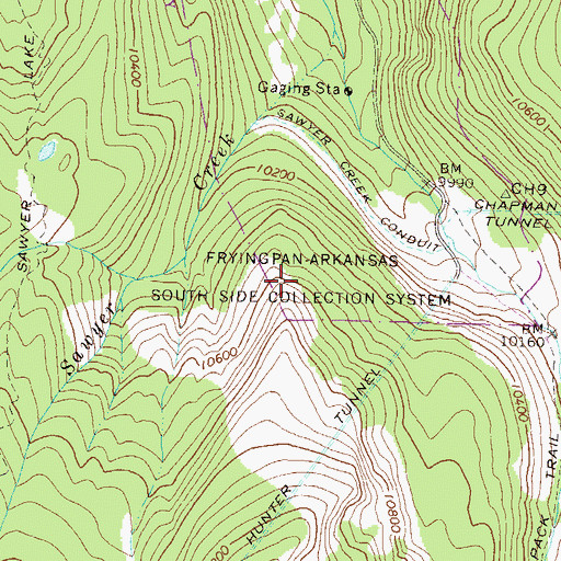 Topographic Map of Fryingpan-Arkansaw South Side Collection System, CO