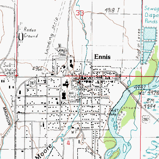 Topographic Map of Charging Bear Indian Museum and Trading Post, MT