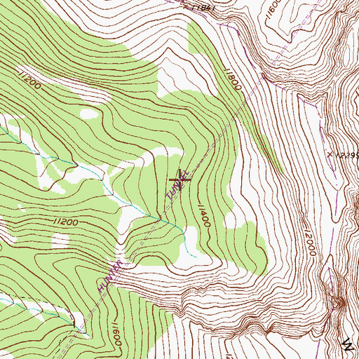 Topographic Map of Hunter Tunnel, CO