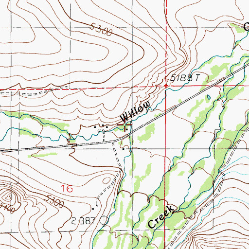 Topographic Map of Beckwith Creek, MT