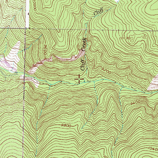 Topographic Map of Cliff Creek, CO
