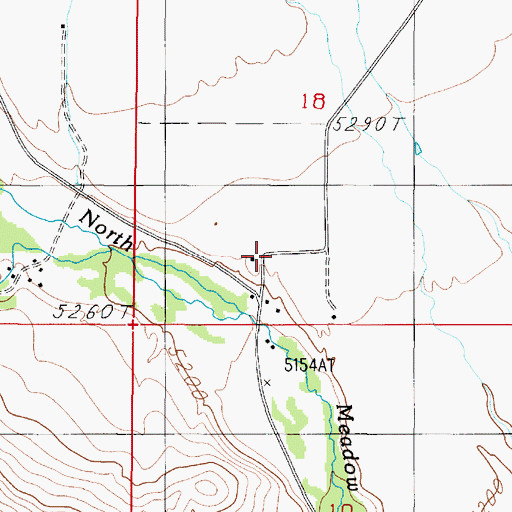 Topographic Map of Washington Bar Post Office (historical), MT
