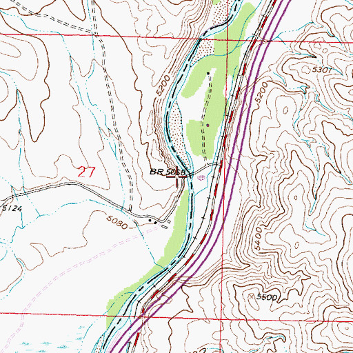Topographic Map of Big Hole River Bridge, MT