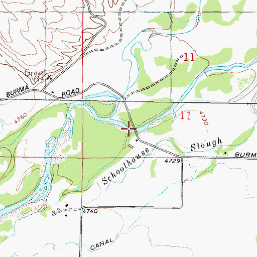 Topographic Map of Pennington Bridge, MT