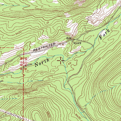 Topographic Map of Cunningham Creek, CO