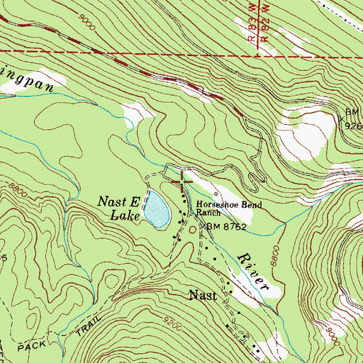 Topographic Map of Ivanhoe Creek, CO