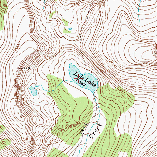 Topographic Map of Lyle Lake, CO