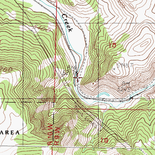 Topographic Map of Valley Post Office (historical), MT