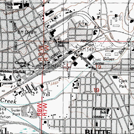 Topographic Map of South Butte Post Office (historical), MT