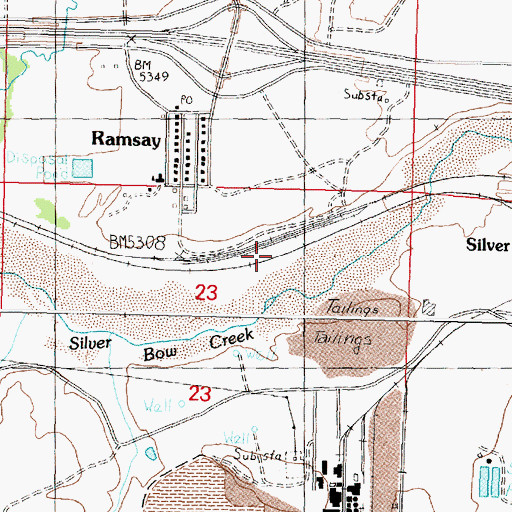 Topographic Map of Ramsay, MT
