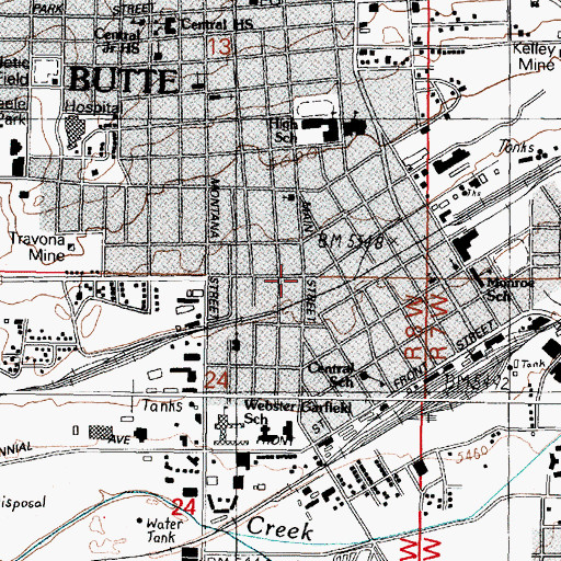 Topographic Map of Pioneer, MT