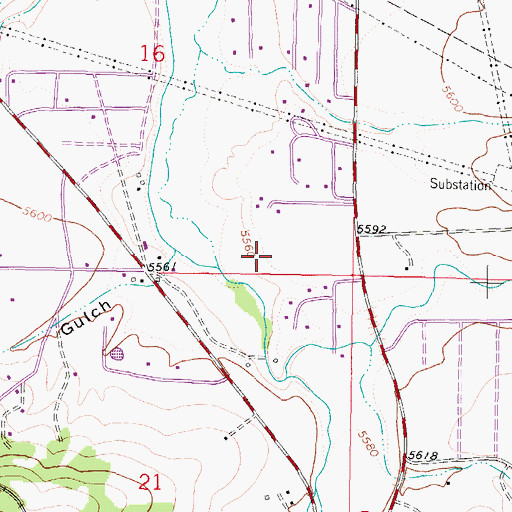 Topographic Map of Onge Post Office (historical), MT