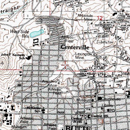 Topographic Map of Gagnon Coal Spur (historical), MT