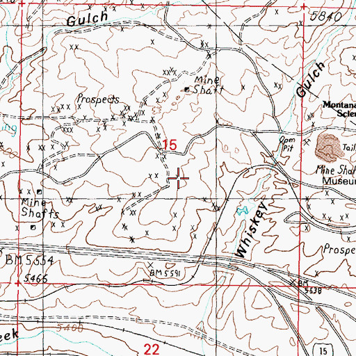 Topographic Map of Gagnon Ore Spur (historical), MT