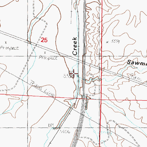 Topographic Map of Enright (historical), MT