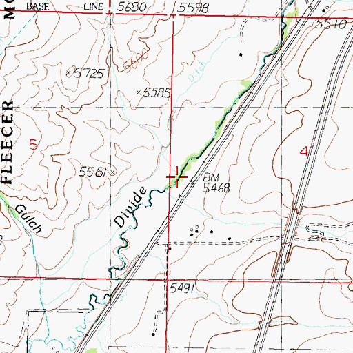 Topographic Map of Dyers (historical), MT