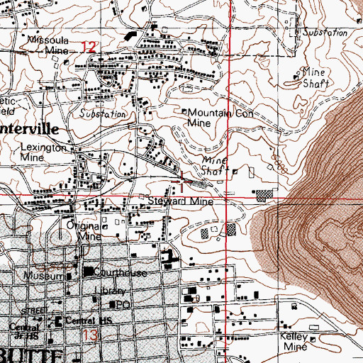 Topographic Map of Butte Hill (historical), MT