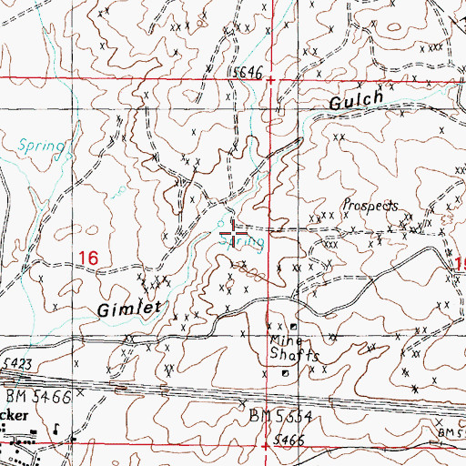 Topographic Map of Burlington Post Office (historical), MT