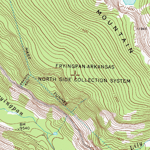 Topographic Map of Fryingpan-Arkansaw North Side Collection System, CO