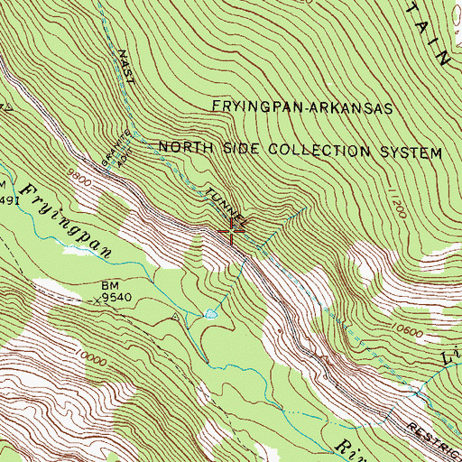 Topographic Map of Nast Tunnel, CO