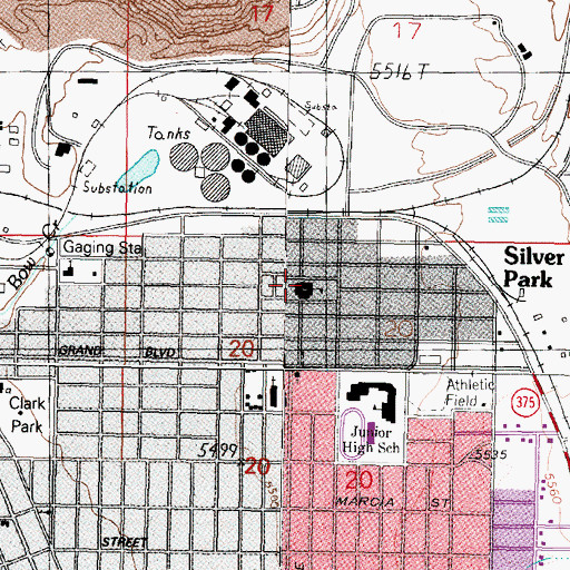 Topographic Map of Greeley Elementary School, MT