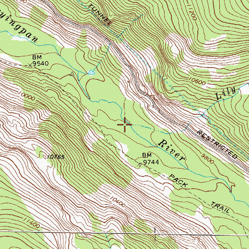 Topographic Map of Lily Pad Creek, CO