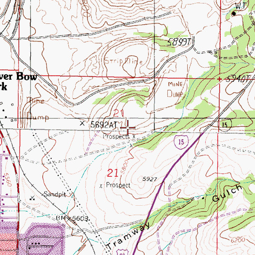 Topographic Map of Seventh Day Adventist Church, MT
