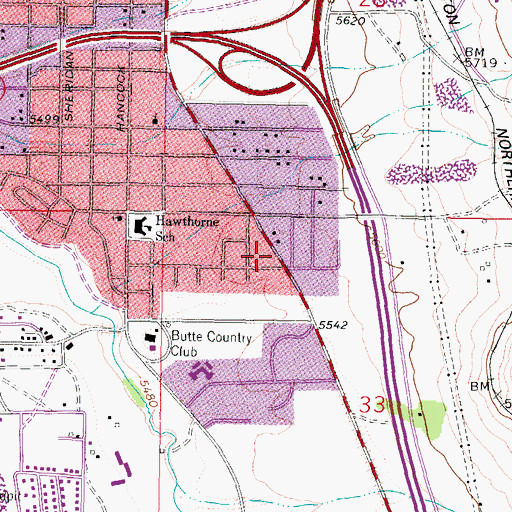 Topographic Map of Holy Spirit Catholic Church, MT