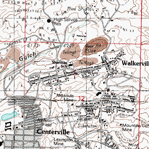 Topographic Map of Butte Rescue Mission, MT