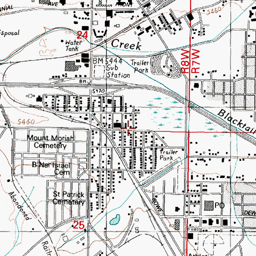 Topographic Map of Family Worship Center, MT