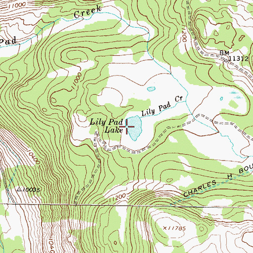 Topographic Map of Lily Pad Lake, CO