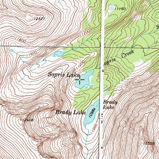 Topographic Map of Sopris Lake, CO