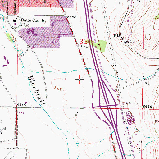 Topographic Map of United States High Altitude Sports Center, MT