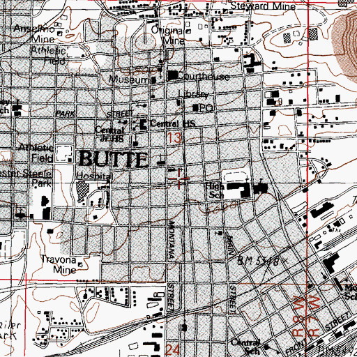 Topographic Map of Emma Park, MT