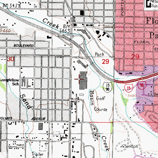 Topographic Map of Butte Plaza Mall, MT