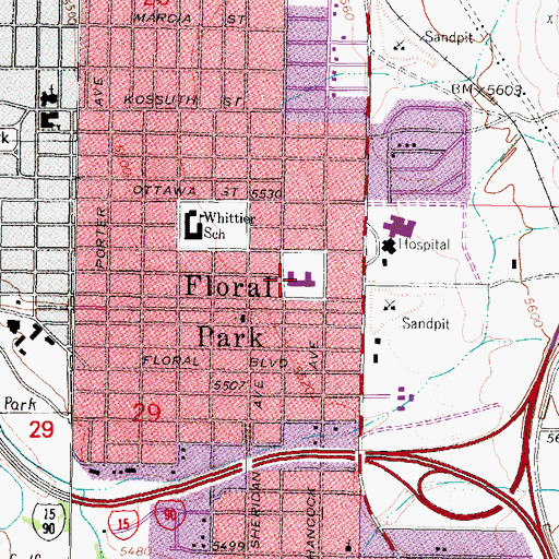 Topographic Map of Crest Nursing Home, MT