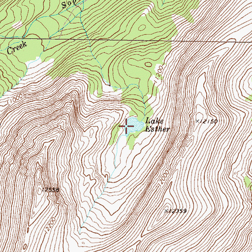 Topographic Map of Lake Esther, CO