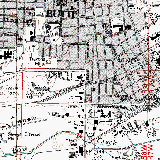 Topographic Map of Montana Surgery Center, MT